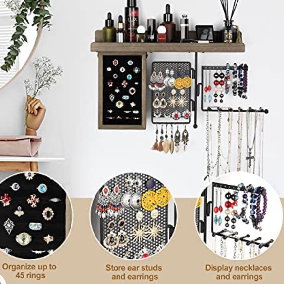 *NEW* Hanging Jewelry Organizer Wall Mount - Picture 5 of 9